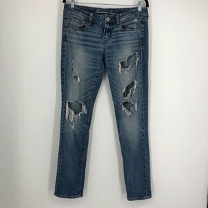 AMERICAN EAGLE Destroyed Skinny Jeans‎